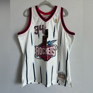 NEW Houston Rockets Mitchell And Ness All Star Jersey Hakeem Olajuwon #34